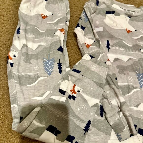 NWOT Carters Winter Theme 2 Piece Pant/Top PJs Size 4 - Picture 2 of 6